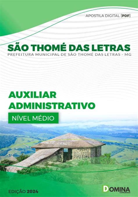 PDF Apostila Prefeitura de São Thomé das Letras MG 2024