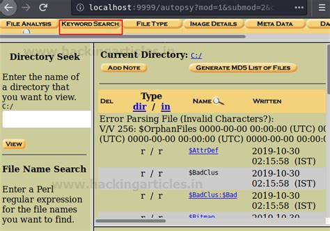 Forensic Investigation: Autopsy Forensic Browser in Linux - Hacking ...