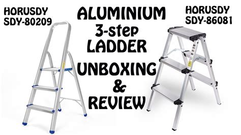 Horusdy Lightweight Household Aluminium Step Ladder Unboxing And