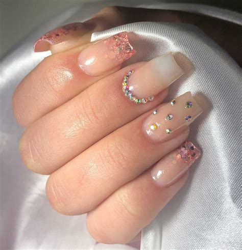 13 Pretty Rose Gold Nails With Diamonds Nail Designs Daily