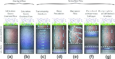 Different Types Of Surface And Subsurface Runoff Processes If