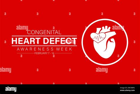 Congenital Heart Defect Awareness Week Observed Every Year In Month Of February Vector Health