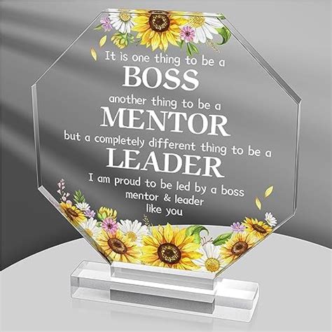 Amazon Yopyame Sunflower Boss Gifts Acrylic Boss Day Gifts For