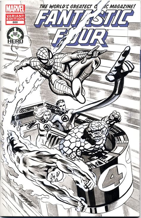 Fantastic Four Blank Sketch Cover By Mike Mayhew Graphic Novel