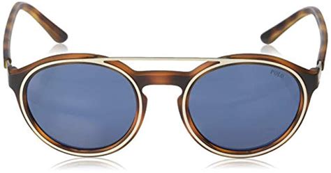 Polo Ralph Lauren 0ph4139 Round Sunglasses Matte Honey Havana 510 Mm