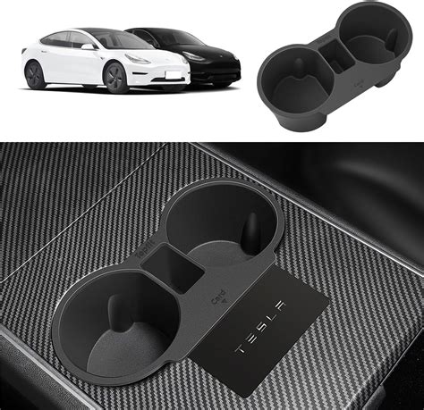 Topfit Porte Gobelet En Silicone Pour Model Y Console Centrale Model 3