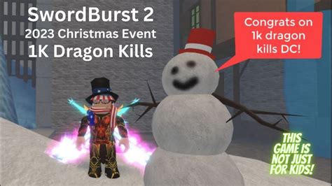 Swordburst 2 2023 Christmas Event 1k Dragon Kills Youtube