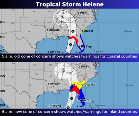 New Cone Of Concern Shows Widespread Impacts Expected From Tropical Storm Helene