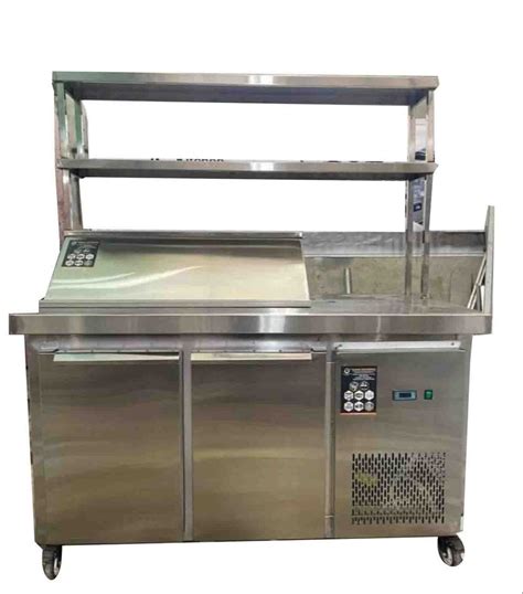 Stainless Steel Rectangular Pizza Making Line For Hotel Size X X