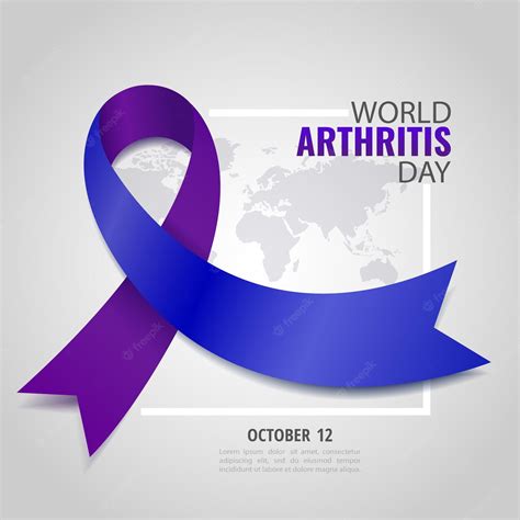 Premium Vector World Arthritis Day Ribbon