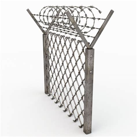 Barbed Wire Fence 3d Model 29 Max Fbx Obj Free3d