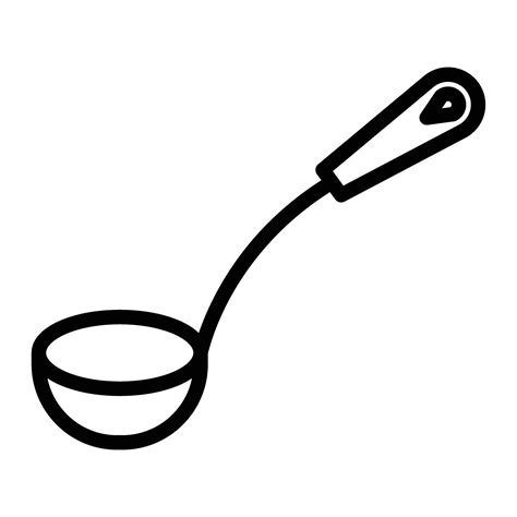 Ladle Line Icon Design Vector Art At Vecteezy