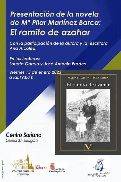 Presentación de la novela El ramito de azahar en el Centro Soriano de