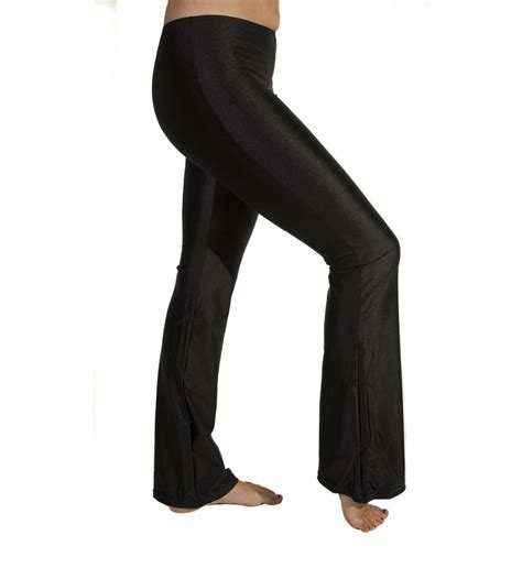 Dancewear Jazz Pants In Black Lycra Bootcut Design