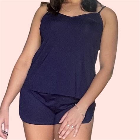 Red Cami Lingerie Set Pajama Cami Set Red Gift For Wife Bamboo Pajama Set Pjs Soft Quick Drying