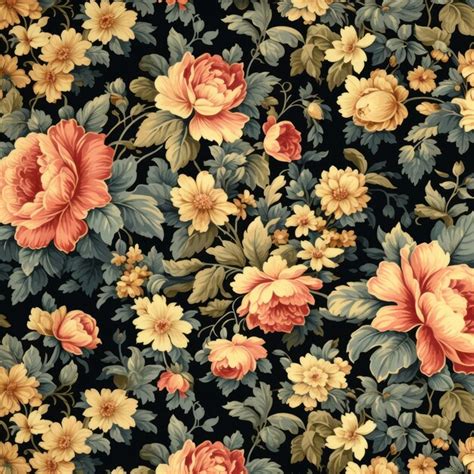 Premium Ai Image A Timeless Tapestry Exquisite Vintage Floral