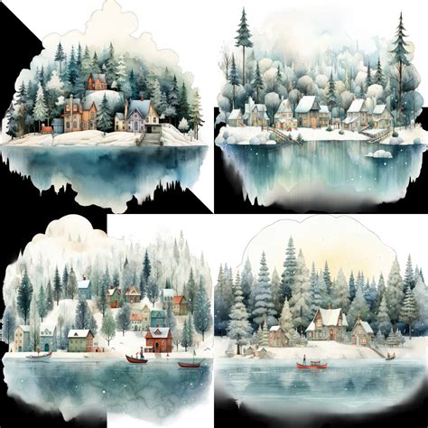 Christmas Heartwarming Icy Lakes With a Song of Yule PNG Clipart