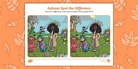 autumn spot  difference activity