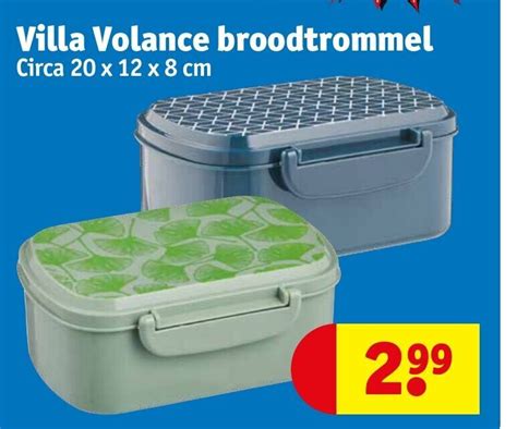 Villa Volance Broodtrommel Circa 20 X12 X8cm Aanbieding Bij Kruidvat