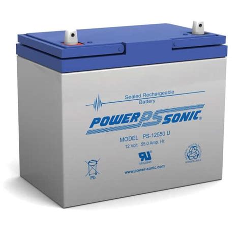 Power Sonic 12 Volt 55 Ah Sealed Lead Acid SLA Rechargeable Battery