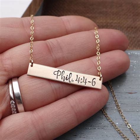 Bible Verse Necklace Etsy