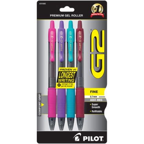 Pilot G2 Premium Gel Roller Pens - Assorted, 4 pk - Fry’s Food Stores