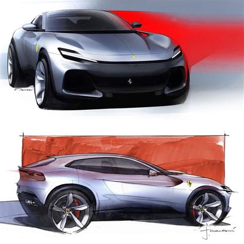 Car And Sketch On Instagram Ferrari Purosangue Sketches