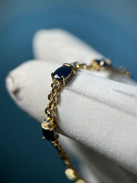 Sapphire and Diamond Bracelet - Etsy