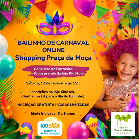 Carnaval online para crianças é a novidade do Shopping Praça da Moça