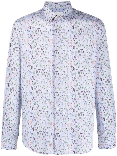 Paul Smith Floral Print Organic Cotton Shirt Farfetch