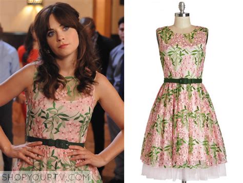 New Girl Season 4 Episode 1 Jesss Pink And Green Floral Dress Shop