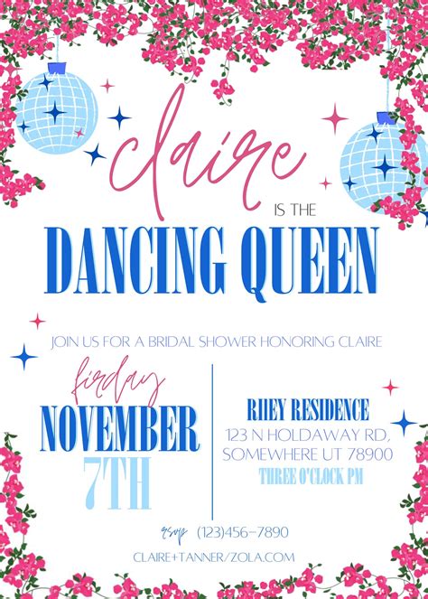 Dancing Queen Mamma Mia Bridal Shower Invitation Mamma Mia Etsy