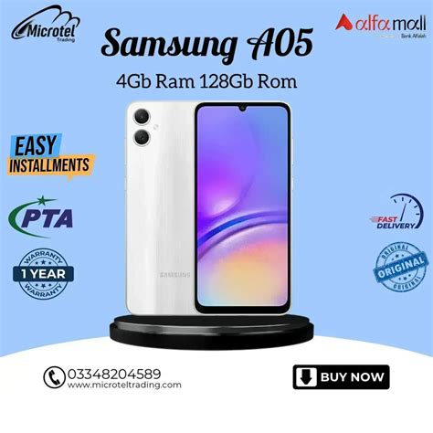 Samsung A05 4GB 128GB Official Pta Aproved 1Year Official Warranty_On