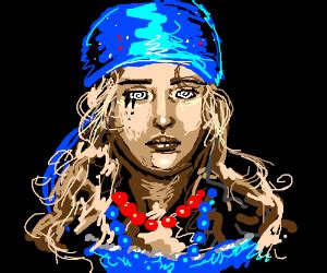 Sexy Long Blonde Haired Lady Hypnotizing You Drawception