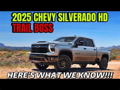 The Chevy Silverado Trail Boss Hd Is Now A Reality Here S What We