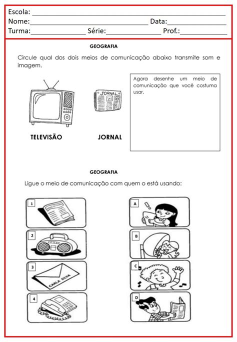 Caderno De Atividades Para Geografia Ano Atividades Para A Educa O