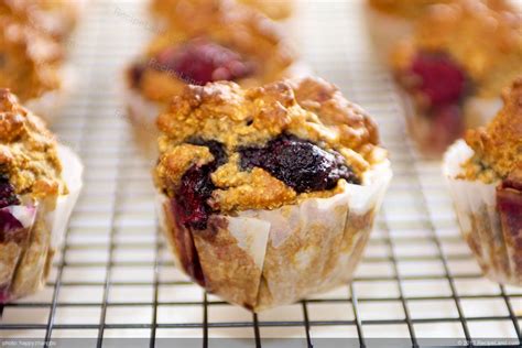 Oat Bran Blueberry And Nut Muffins Recipe