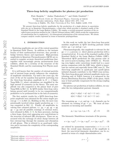 Pdf Three Loop Helicity Amplitudes For Photon Jet Production