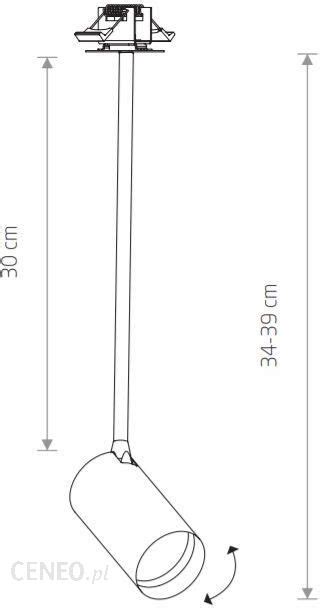 Nowodvorski Lampa Sufitowa Podtynkowa Mono Surface Long M Gu