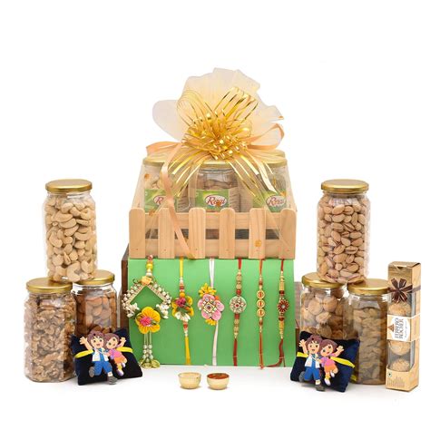 Vt Real Nutri Dry Fruit Rakhi Gift Hamper Gift Basket Box For Brother