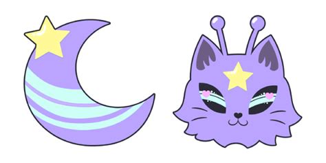 Purple Alien Cat Cursor Custom Cursor