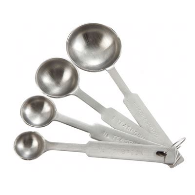 SET 4 CUCHARAS MEDIDORAS ACERO INOX 4 PC WINCO