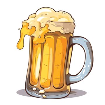 Beer Clipart Cartoon Illustration Of A Beer Mug With Foam In It Vector