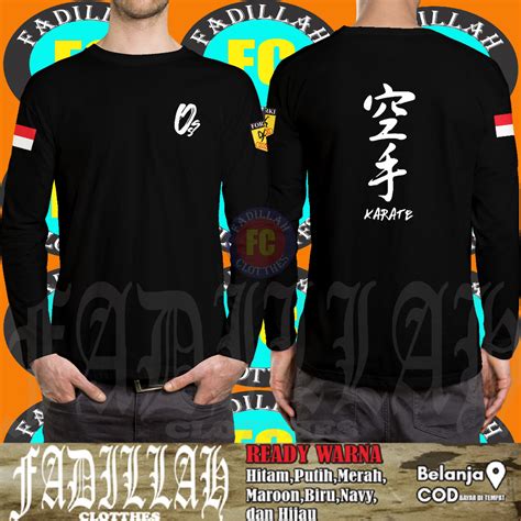 Jual Kaos Karate Kanji FORKI Logo DB Lengan Panjang Baju Distro