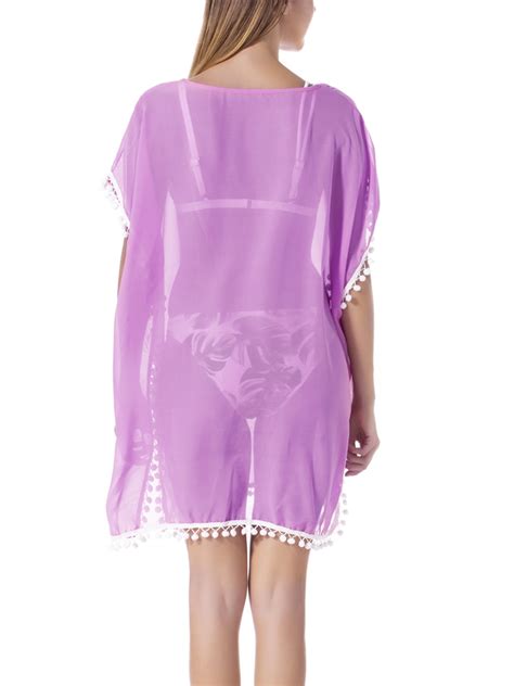 FUTATA Bikini Cover Ups For Women Sexy Sheer Chiffon Bathing Suit