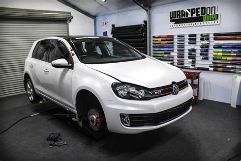 Vw Golf Gti Hexis Matte White Gold Wrapped On Vinyl Bendigo