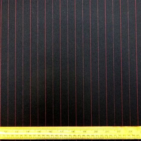 Suiting Fabric Pin Stripe Classic Red Black Fabric Land