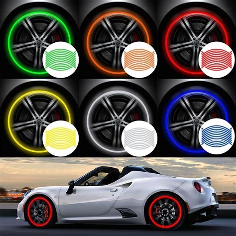 16pcs Strips Reflective Motocross Bike Motorcycle Wheel Stickers And Decals 14 17 18