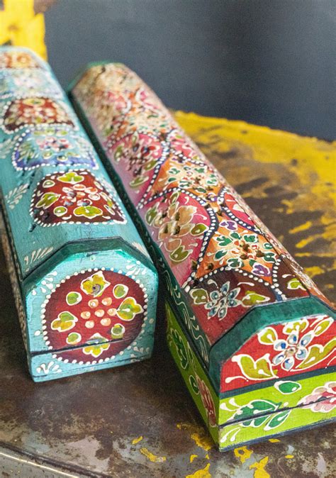 Hand Painted Wooden Incense Box Wooden And Hand Painted Incense Holders