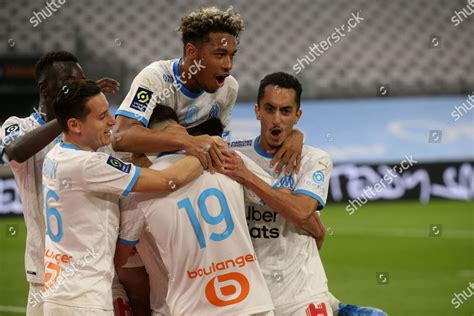 Marseilles Arkadiusz Milik Celebrates After Scoring Editorial Stock